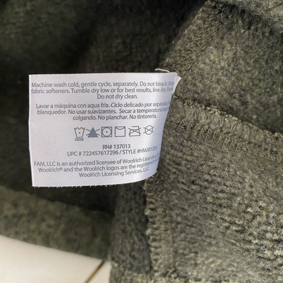 Woolrich Sweater Men Medium Green Drifter Knit Sweater 1/4 Snap Mock Neck Pocket - Picture 9 of 11